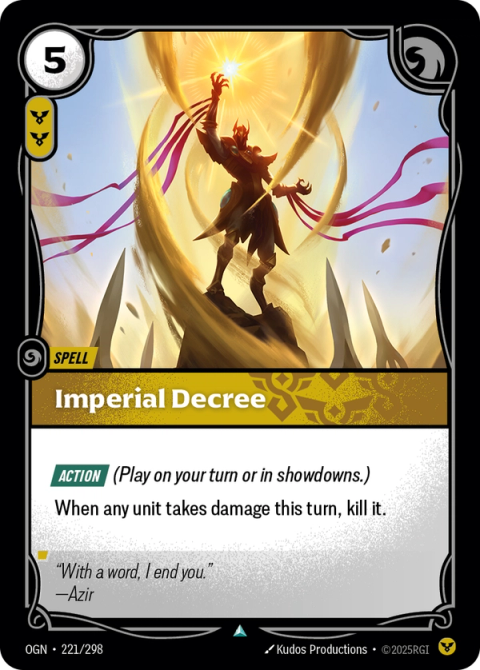 Imperial Decree — Origins #221, art by Kudos Productions