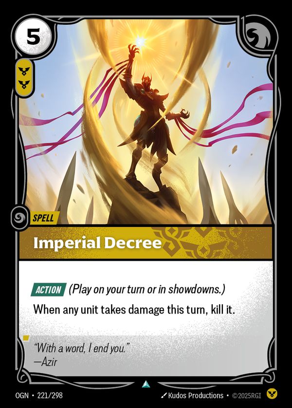 Imperial Decree — Riftbound card