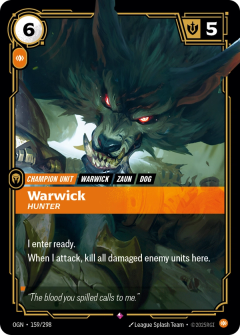 Warwick - Hunter — Origins #159, art by League Splash Team