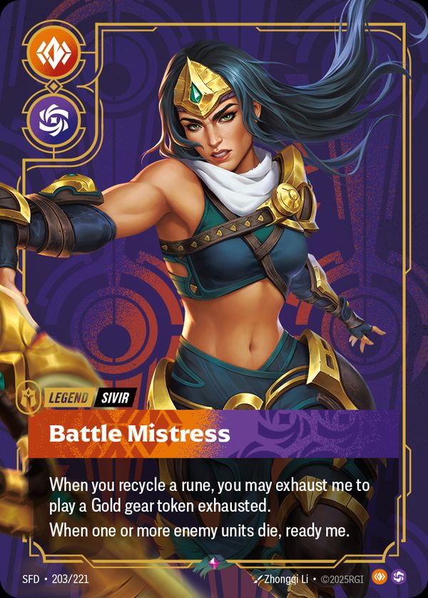 Sivir, Battle Mistress — Riftbound card
