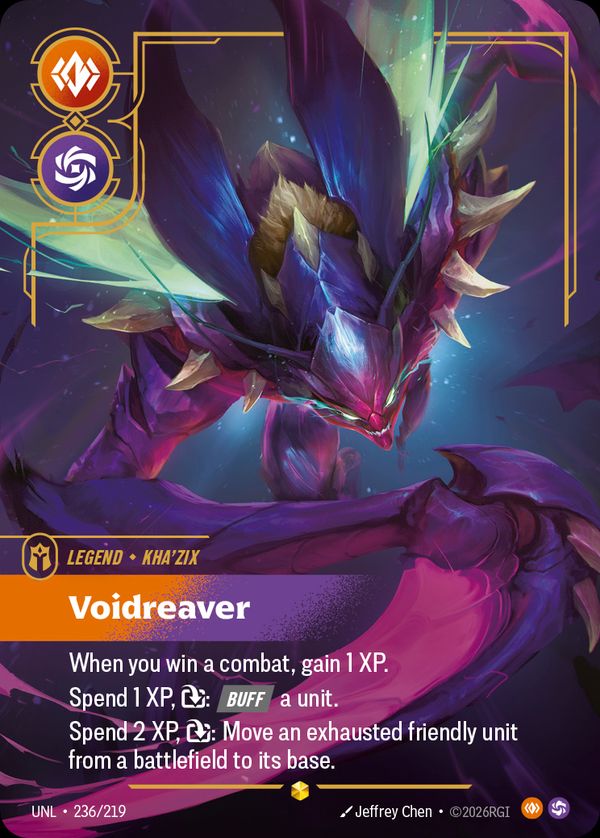 Kha'Zix, Voidreaver (Overnumbered) — Riftbound card
