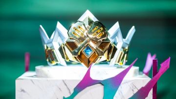 Teamfight Tactics Into the Arcane Tactician's Crown tournament logo featuring League of Legends characters