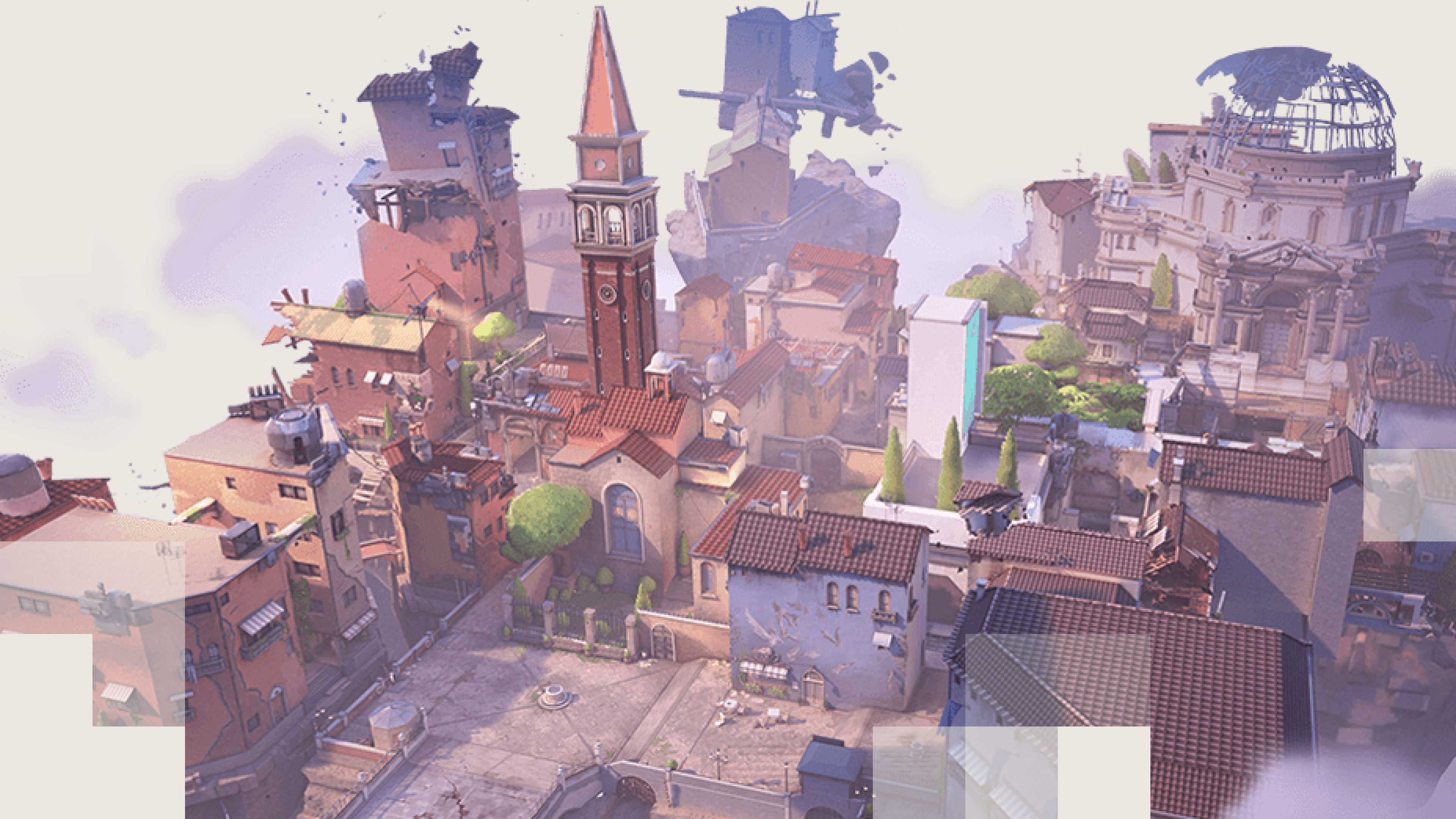 VALORANT Ascent map Italian hillside town with clock tower