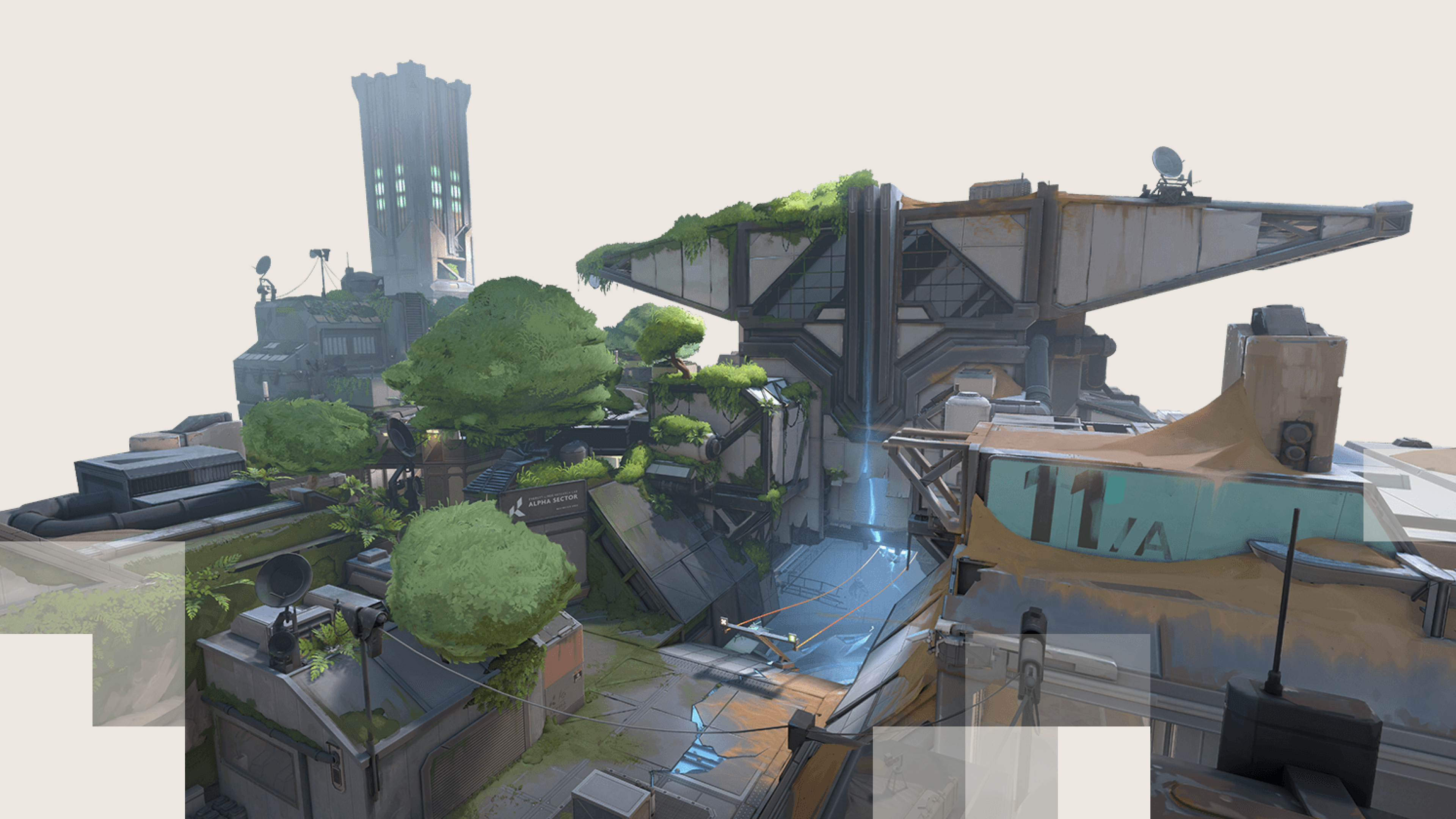 Fracture's wrecked, vine-covered radianite research facility