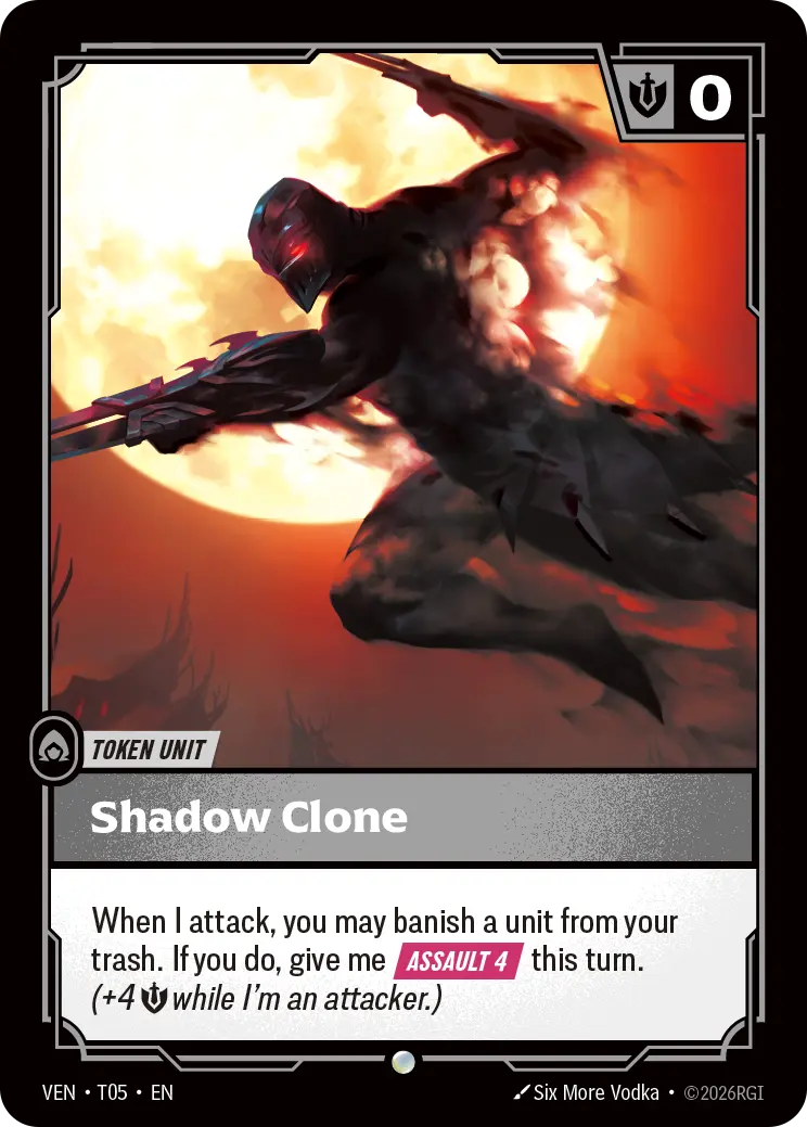 Shadow Clone (VEN-T05-EN), official card