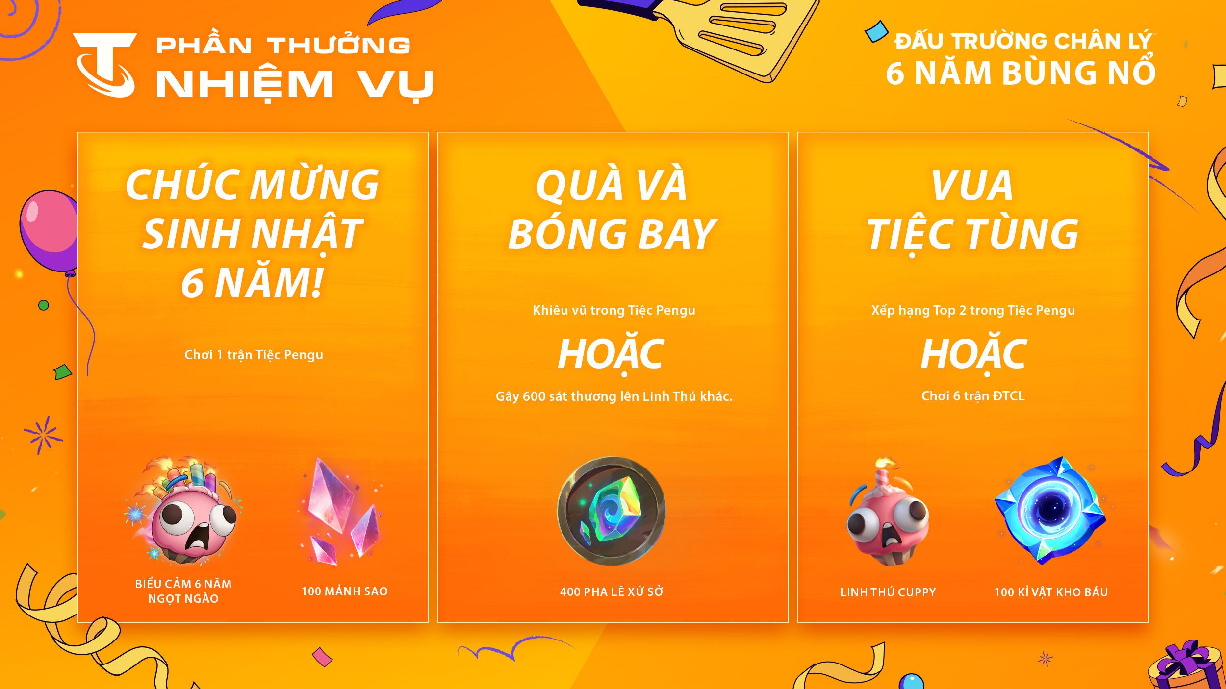 SINH NHẬT DTCL 6 TUỔI CÙNG CHẾ ĐỘ TIỆC CỦA PENGU