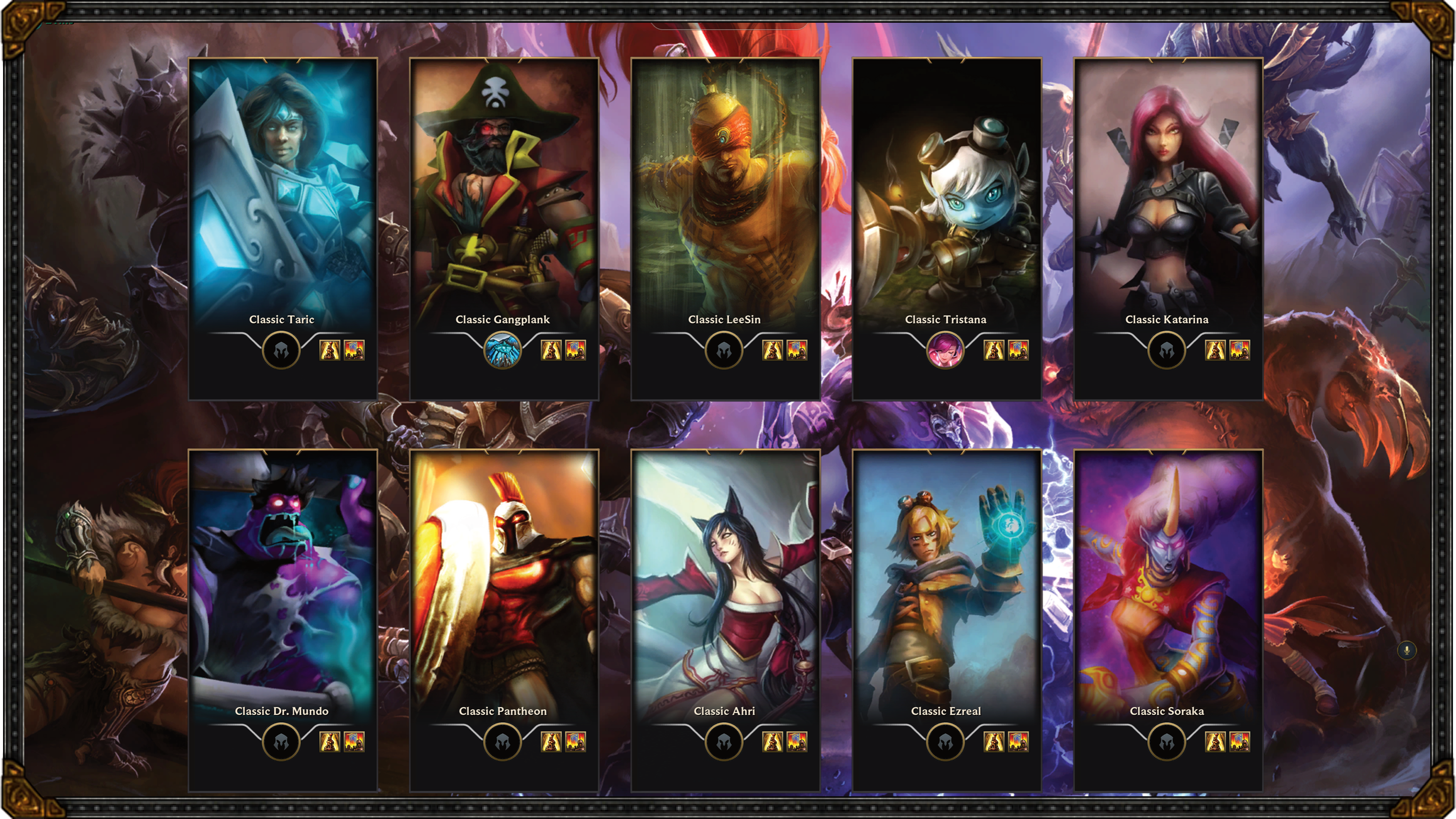 League of Legends Classic Homepage