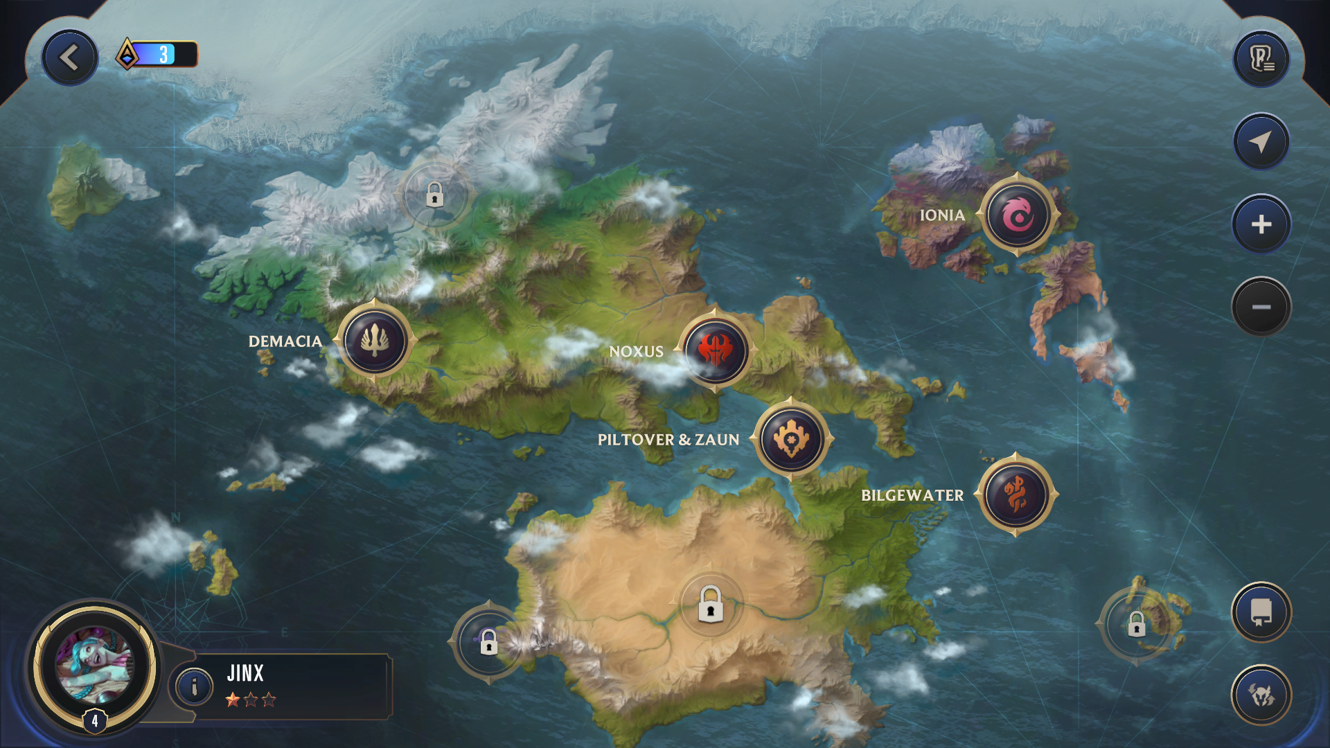 The Path of Champions' World Map