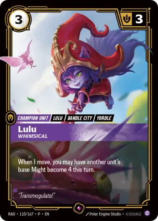 Lulu, Whimsical — Riftbound promo card RAD 110