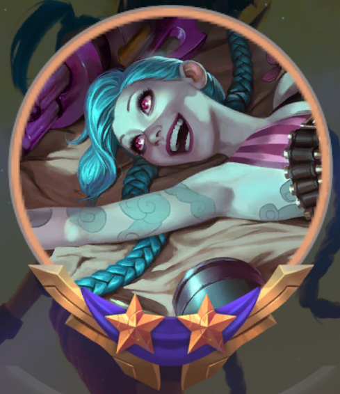 An image of a 2-Star Jinx emblem.