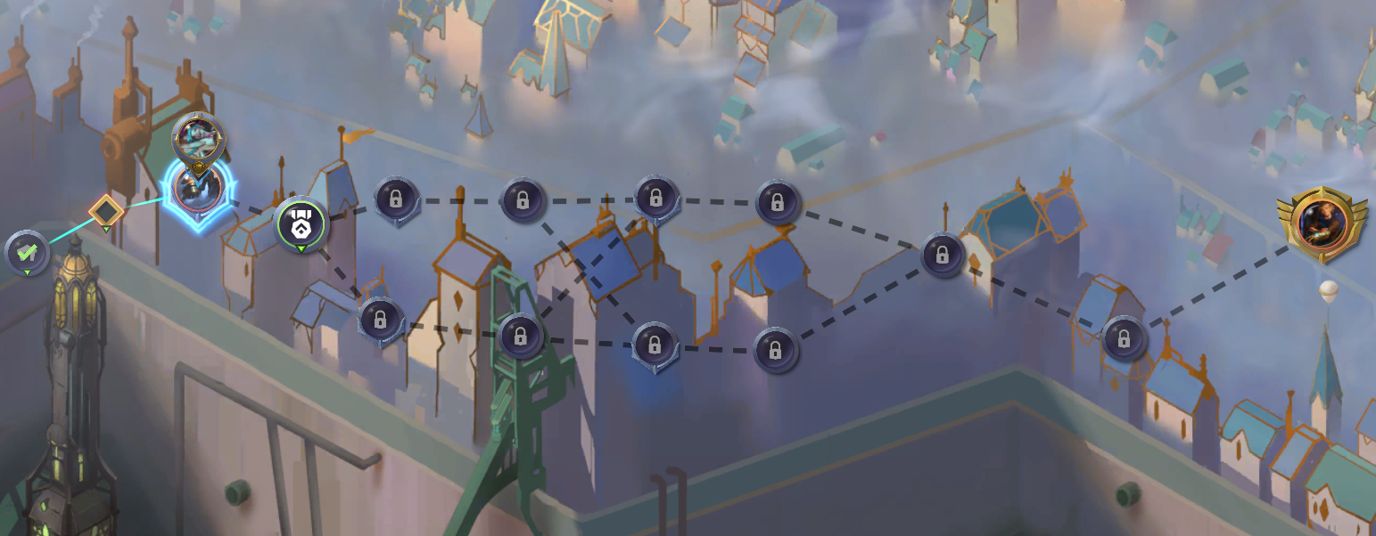 An example of an adventure map in The Path of Champions.