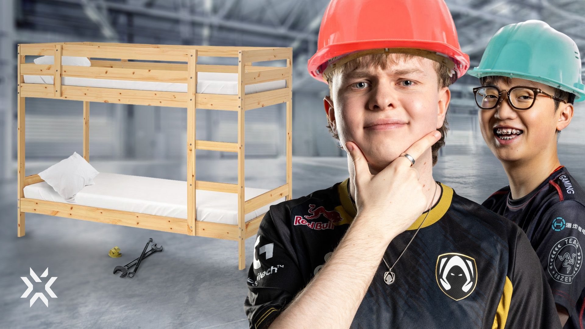 VALORANT pros compete to build a bunk bed | Duo Duels w/ Zmjjkk and Benjyfishy
