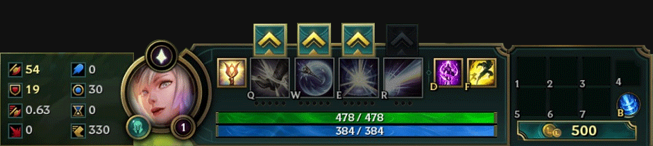 Gif of the UI transition between Elementalist states in game