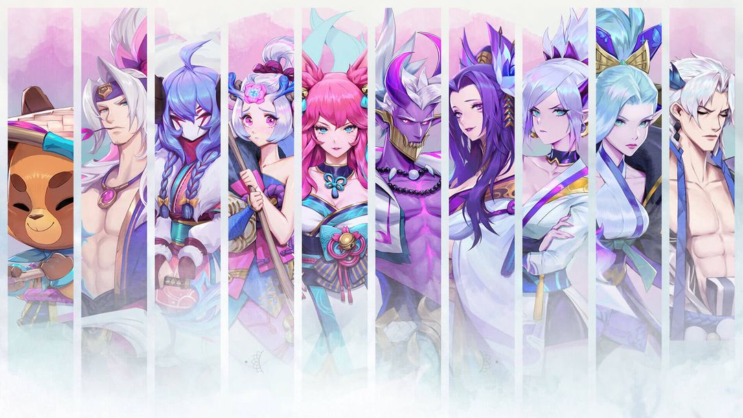 Ahri Sp Riftbond Ahri Y Riven League Of Legends Riven Spirit Blossom Kimono Cosplay
